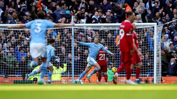 Erling Haaland  (foto: Martin Rickett/PA via AP)