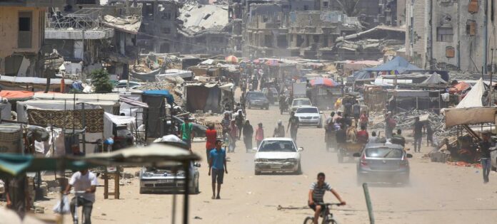 Uma grande parte da Faixa de Gaza foi destruída